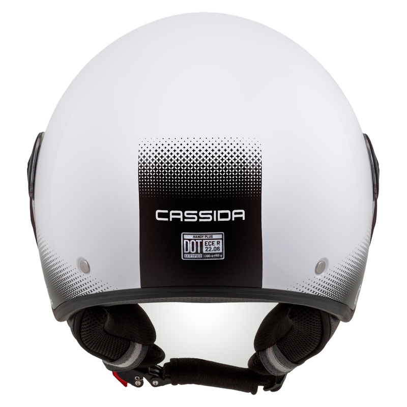Casco de moto abierto Cassida Handy Plus blanco-negro
