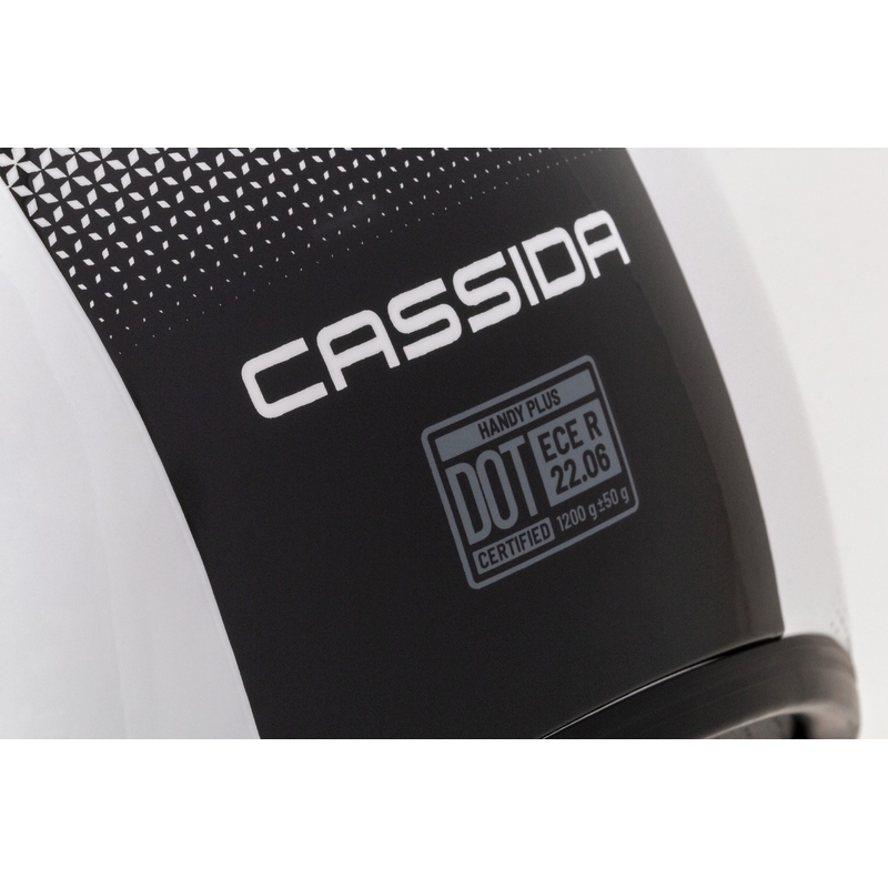 Casco de moto abierto Cassida Handy Plus blanco-negro