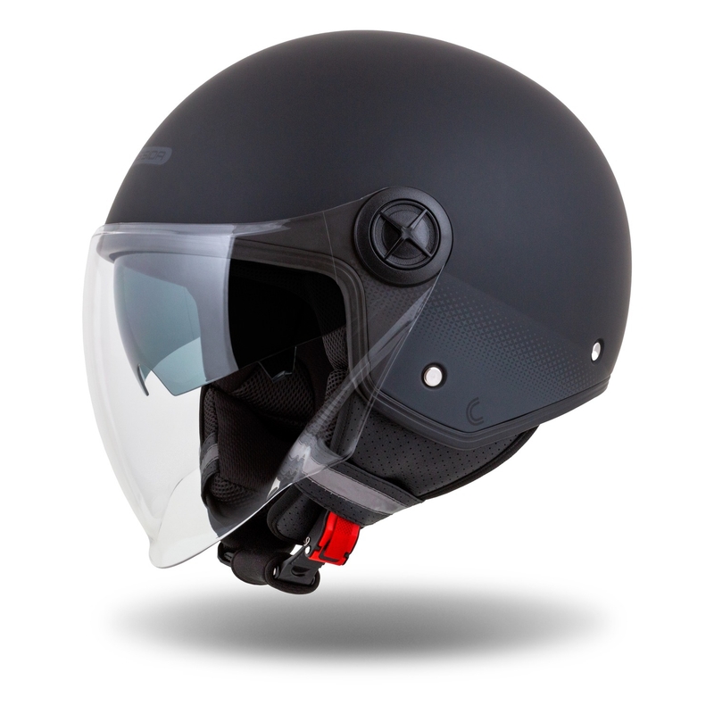 Casco de moto abierto Cassida Handy Plus negro-gris