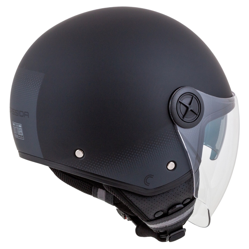 Casco de moto abierto Cassida Handy Plus negro-gris