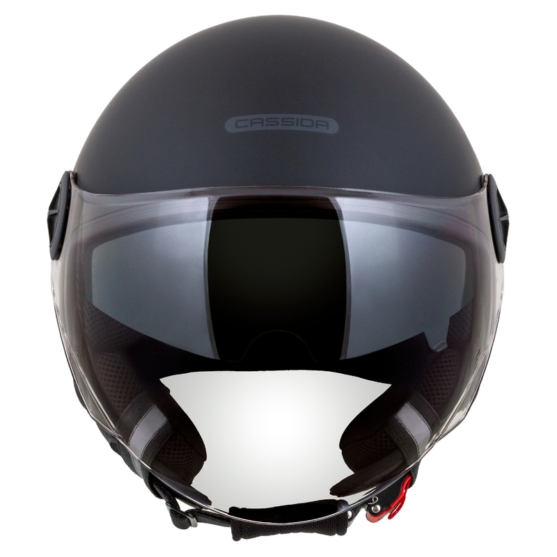 Casco de moto abierto Cassida Handy Plus negro-gris