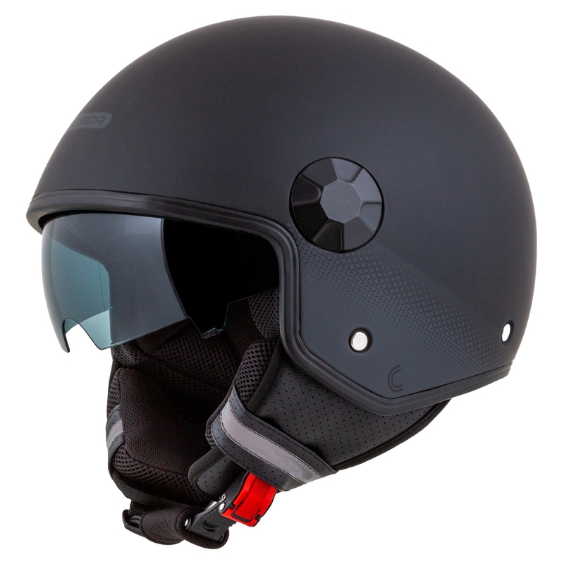 Casco de moto abierto Cassida Handy Plus negro-gris