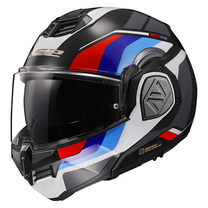 Casco de moto abatible LS2 FF906 Advant Sport negro-azul-rojo