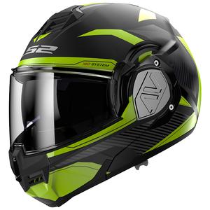 Casco de moto abatible LS2 FF906 Advant Revo negro-amarillo fluo mate