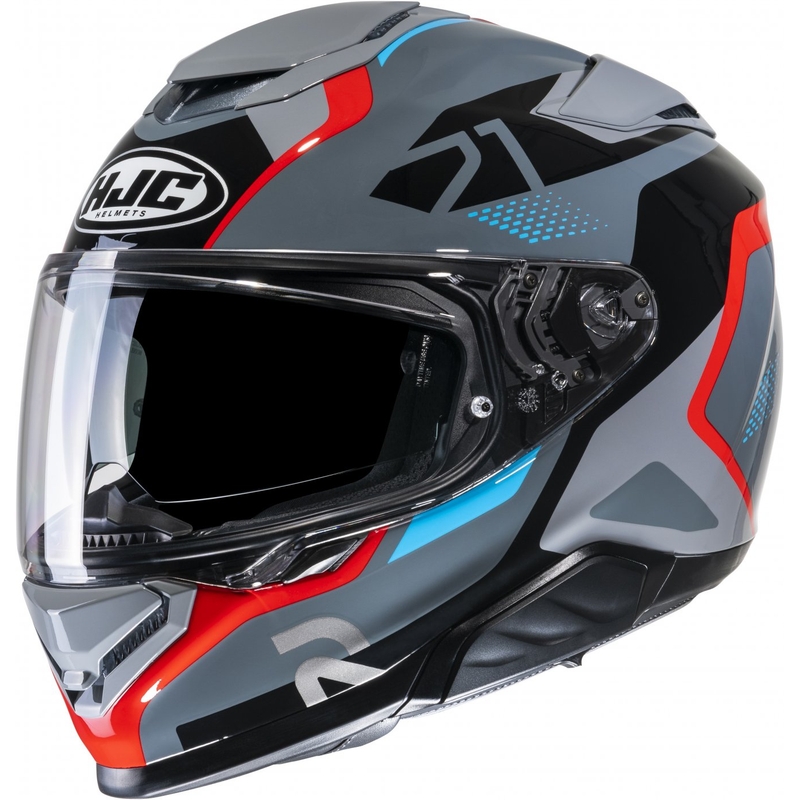 Casco integral de moto HJC RPHA 71 Hapel MC21 negro-azul-rojo-gris liquidación