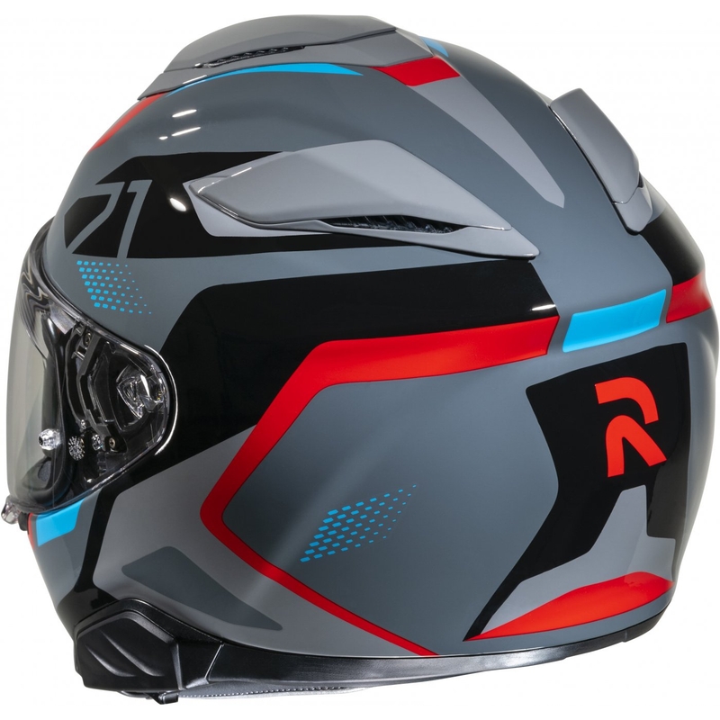 Casco integral de moto HJC RPHA 71 Hapel MC21 negro-azul-rojo-gris liquidación