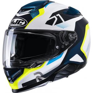 Casco integral de moto HJC RPHA 71 Hapel MC3H azul-blanco-amarillo fluo