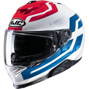 Casco integral de moto HJC i71 Enta MC21 blanco-azul-rojo