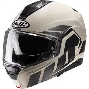 Casco de moto abatible HJC i100 Beis MC9SF gris-beige