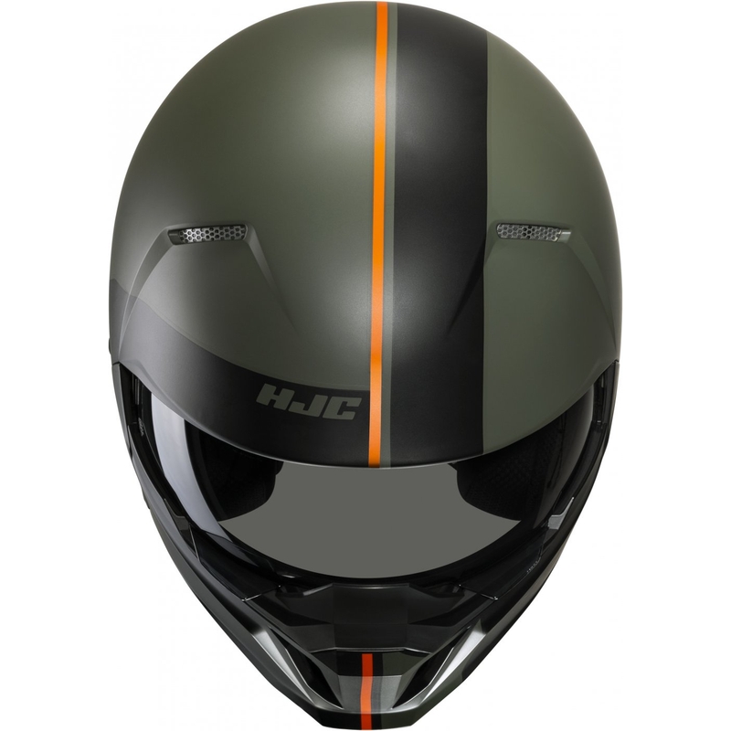 Casco abierto con máscara HJC i20 Batol MC4SF naranja-negro-verde liquidación