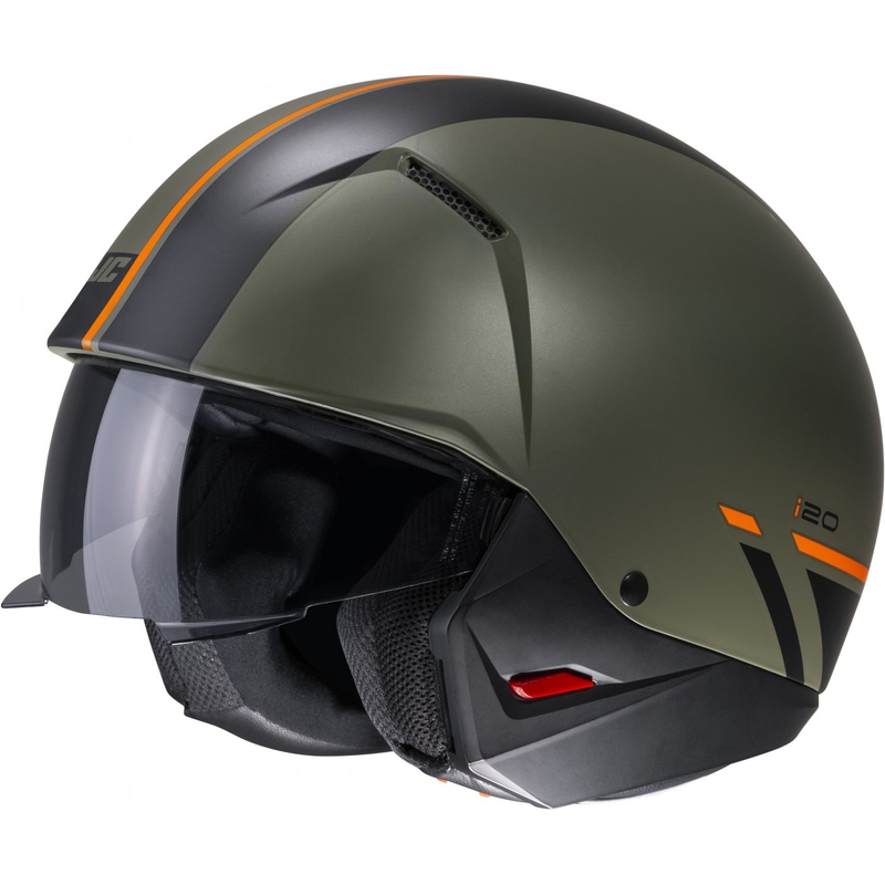 Casco abierto con máscara HJC i20 Batol MC4SF naranja-negro-verde liquidación