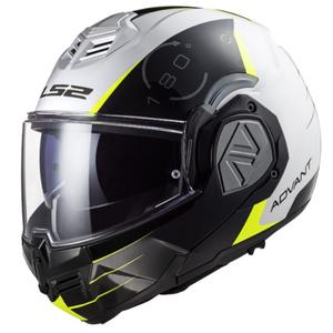 Casco de moto abatible LS2 FF906 Advant Codex 06 negro-blanco-amarillo fluo