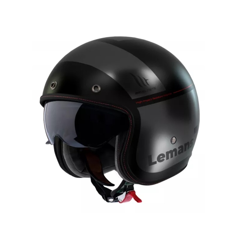 Otevřená přilba na motorku MT Le Mans 2 SV Quality B2 černo-šedá