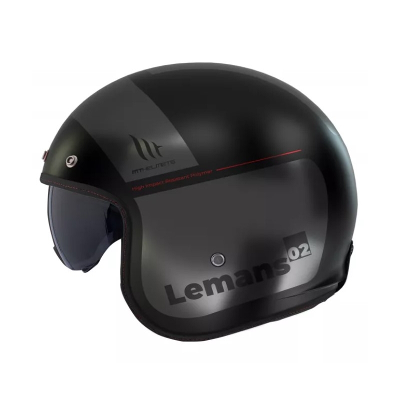 Otevřená přilba na motorku MT Le Mans 2 SV Quality B2 černo-šedá