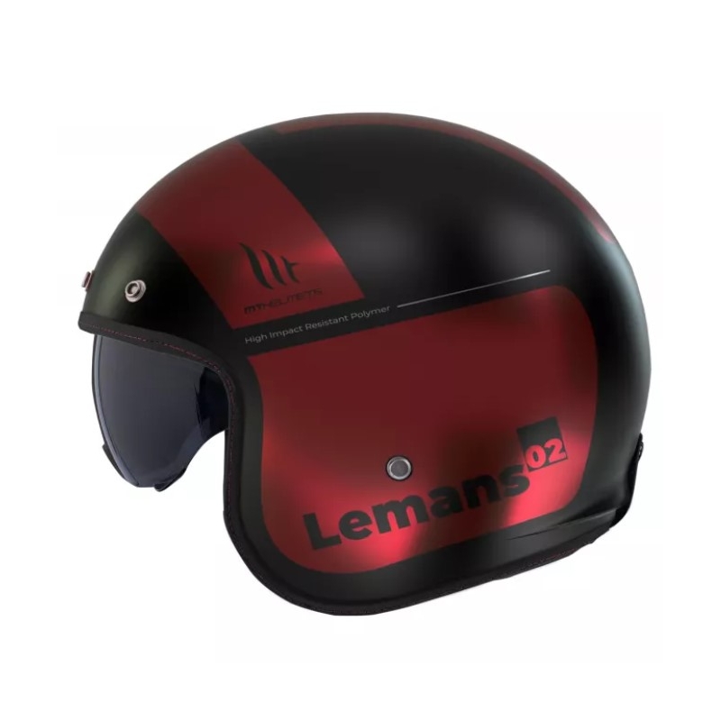 Otevřená přilba na motorku MT Le Mans 2 SV Quality B2 černo-červená