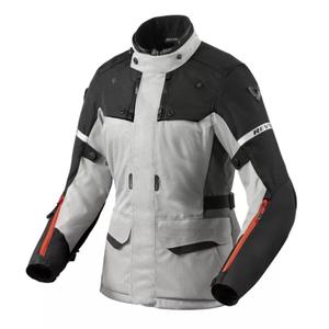 Chaqueta de moto Revit Outback 4 H2O para mujer Plata y Negro