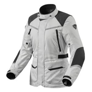 Chaqueta de moto para mujer Revit Voltiac 3 H2O Plata y Negro