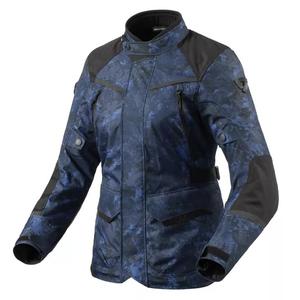 Chaqueta de moto de mujer Revit Voltiac 3 H2O camo azul liquidación