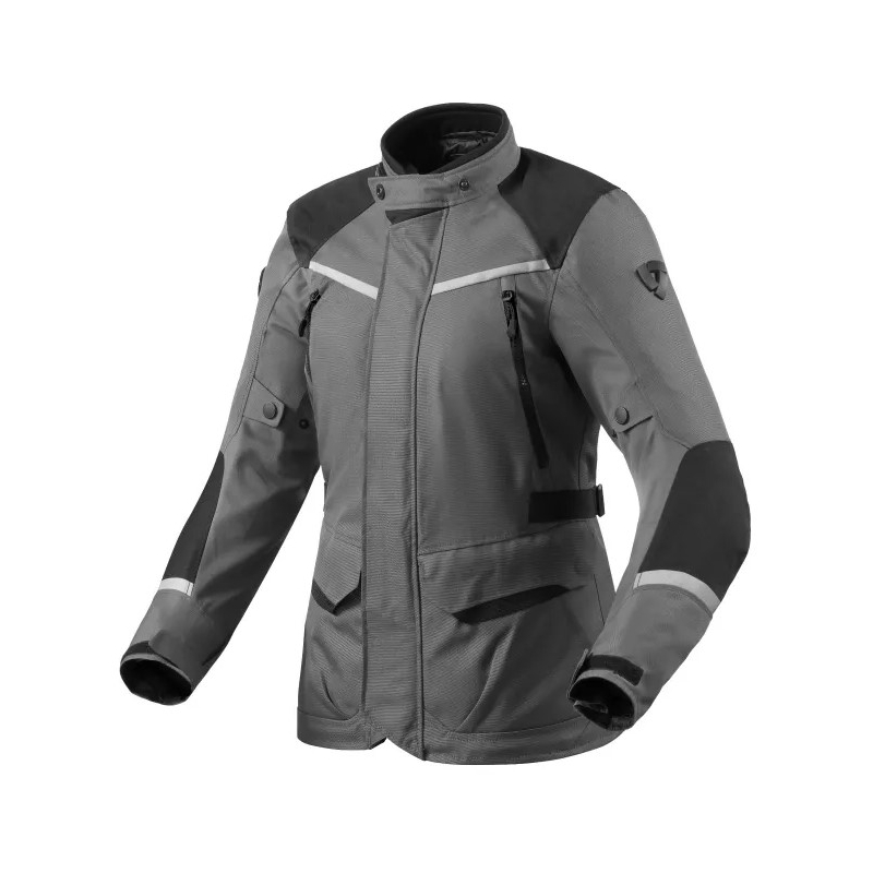Chaqueta de moto para mujer Revit Voltiac 3 H2O gris-negro