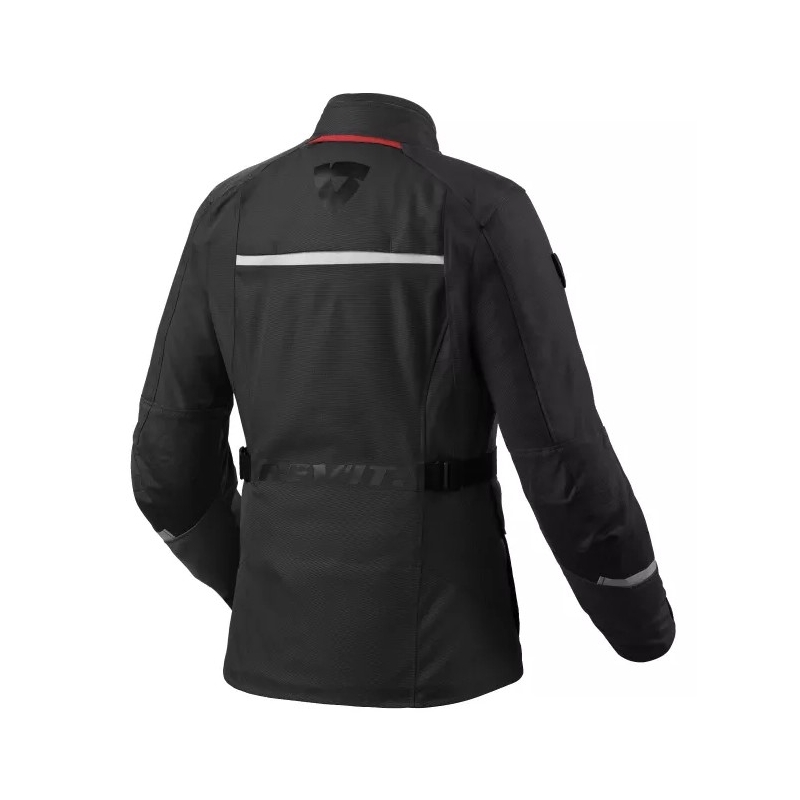 Chaqueta de moto para mujer Revit Voltiac 3 H2O Negro y Plata