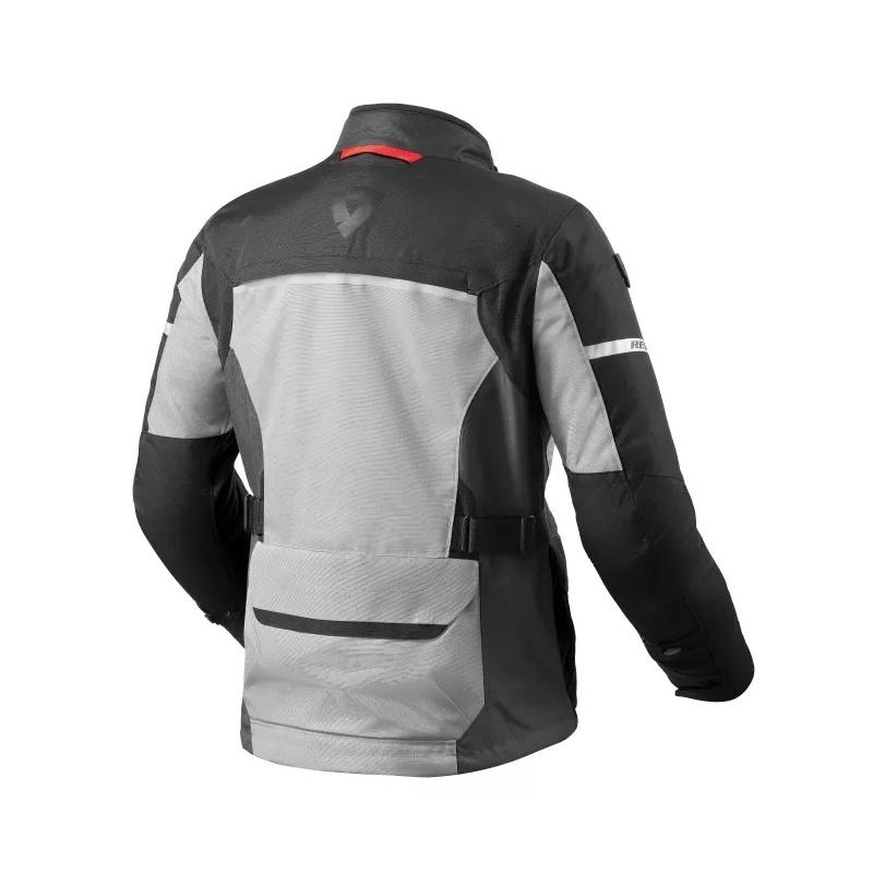 Chaqueta de moto Revit Outback 4 H2O plata-negro