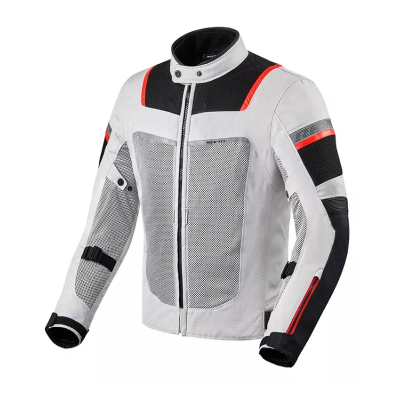 Chaqueta de moto Revit Tornado 3 plata-negro liquidación