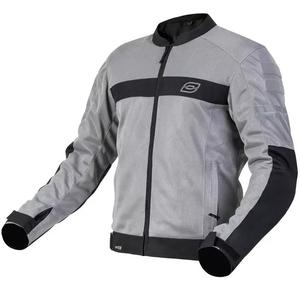 Chaqueta de moto Ozone Dart plata-negro