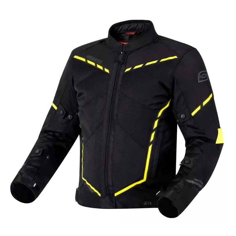 Cazadora Ozone Jet II negro-amarillo fluo liquidación