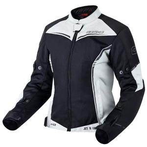 Chaqueta de moto Ozone Jet II gris y negra para mujer liquidación