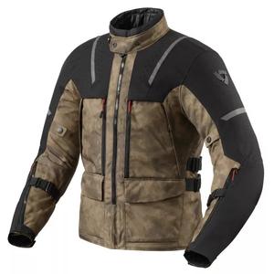 Chaqueta de moto Revit Offtrack 2 H2O negro-marrón liquidación