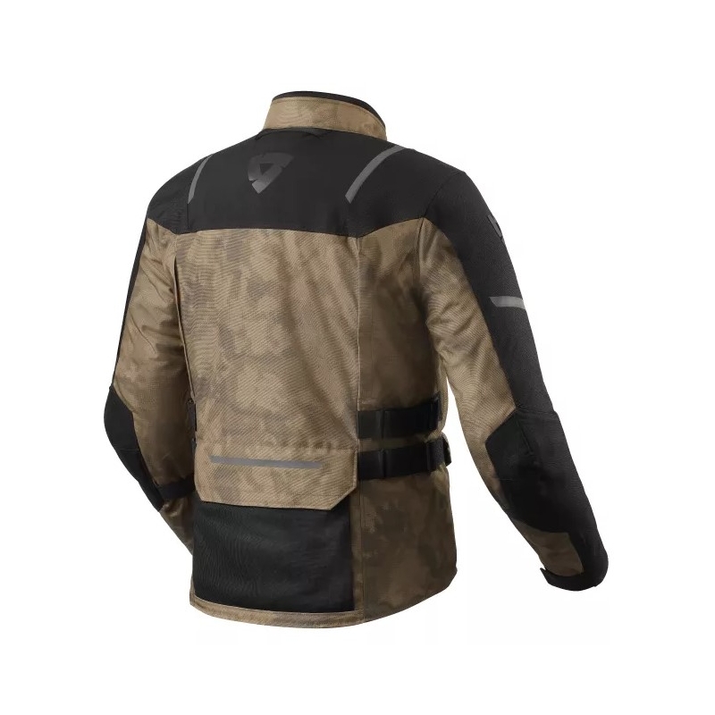 Chaqueta de moto Revit Offtrack 2 H2O negro-marrón liquidación
