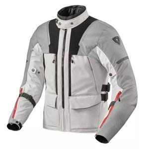 Chaqueta de moto Revit Offtrack 2 H2O gris claro-plata