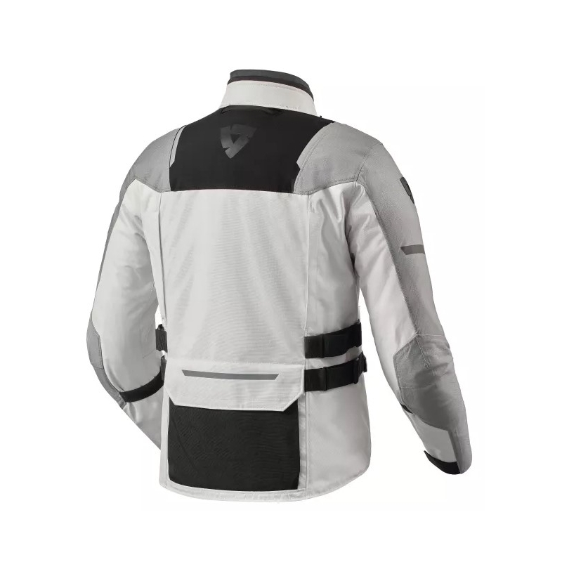 Chaqueta de moto Revit Offtrack 2 H2O gris claro-plata