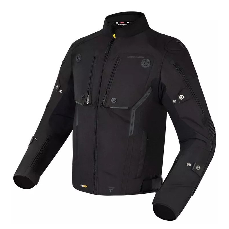 Chaqueta de moto negra Rebelhorn Borg liquidación
