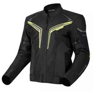 Chaqueta de moto Ozone Flow negro-amarillo fluorescente liquidación