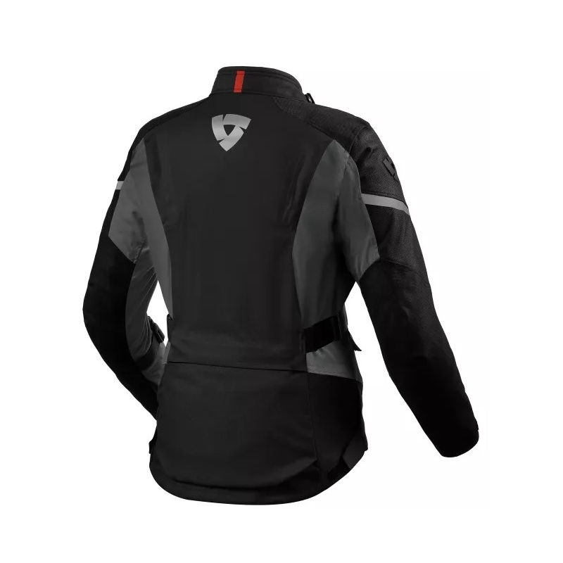 Chaqueta de moto para mujer Revit Horizon 3 H2O Negra y Roja