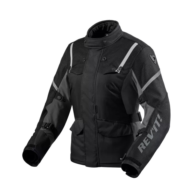 Chaqueta de moto para mujer Revit Horizon 3 H2O Black and White
