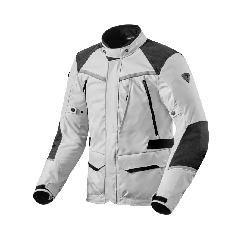 Chaqueta de moto Revit Voltiac 3 H2O plata-negro