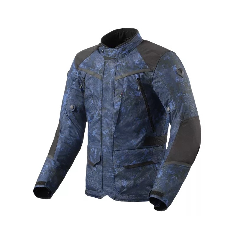 Chaqueta de moto Revit Voltiac 3 H2O camo azul liquidación