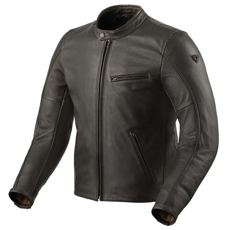 Chaqueta de moto Revit Rino marrón