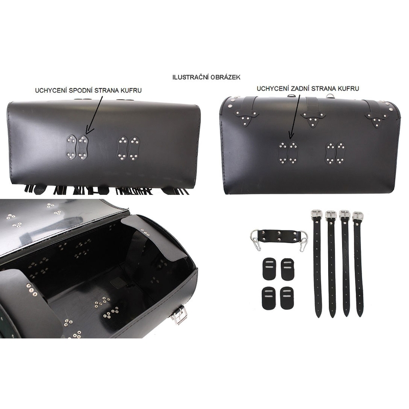Maletín de cuero para moto Chopper RSA-131A