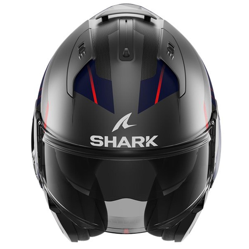 Překlápěcí přilba SHARK EVO-ES Kryd černo-červeno-tmavě modrá