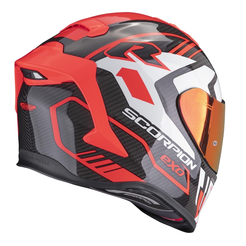 Casco integral Scorpion EXO-R1 EVO Carbon Air Supra negro-rojo