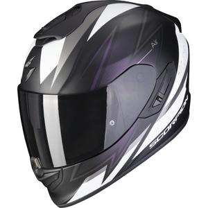 Casco integral Scorpion EXO-1400 EVO Air Thelios negro-blanco-morado