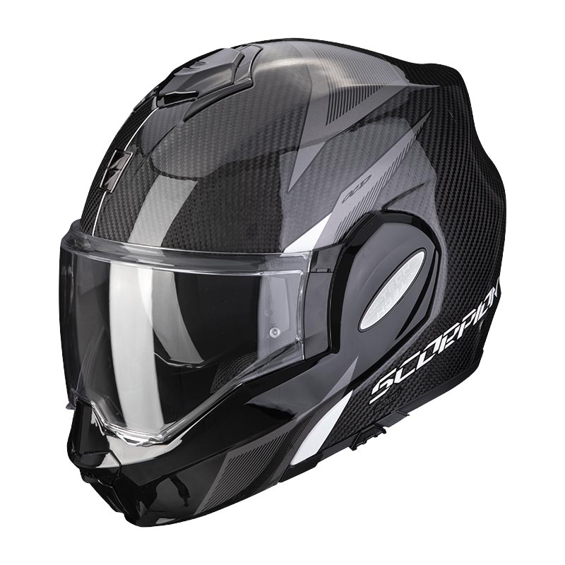 Scorpion EXO-TECH EVO Carbon Top negro y blanco