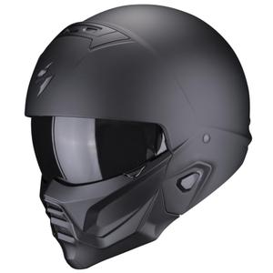 Casco abierto con máscara Scorpion EXO-COMBAT II Sólido negro mate