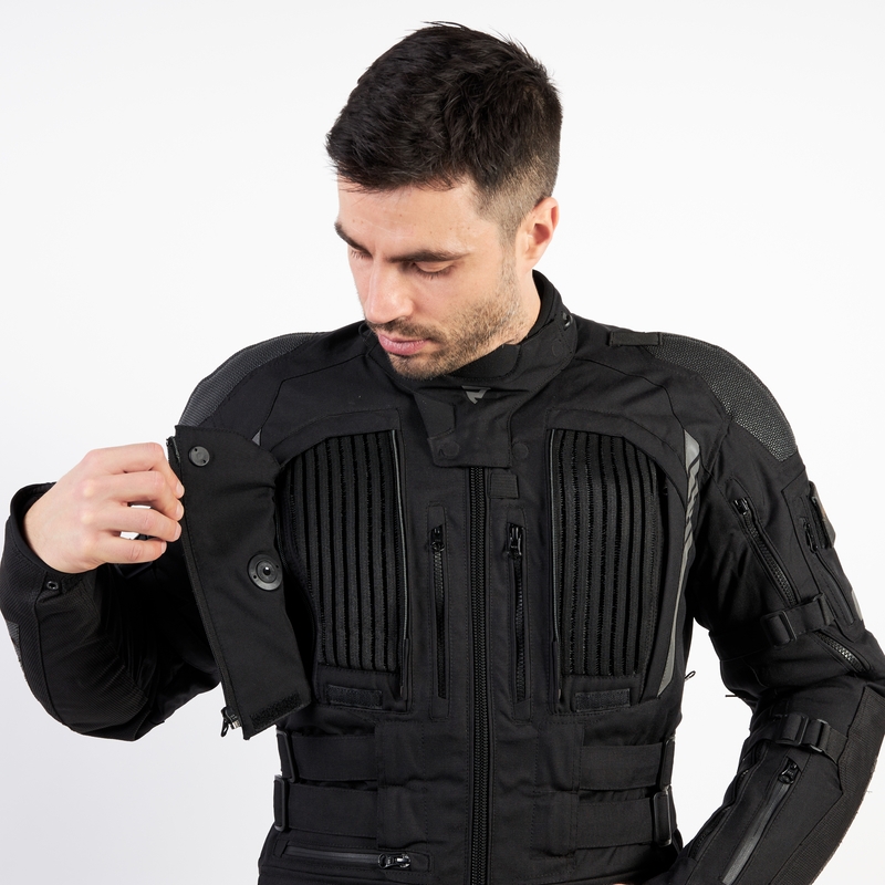 Chaqueta de moto negra Rebelhorn Patrol