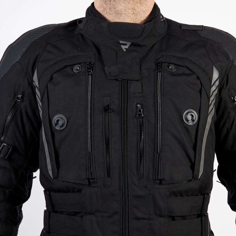 Chaqueta de moto negra Rebelhorn Patrol