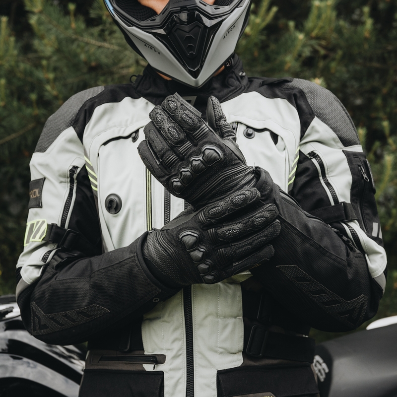 Guantes de moto Rebelhorn Patrol Short Negro liquidación
