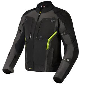 Chaqueta de moto Rebelhorn Borg negro-gris oscuro-amarillo fluo liquidación